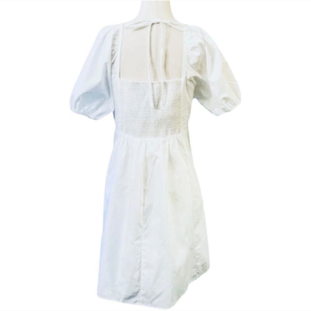 NWT Draper James Magnolia White Cotton Puff Sleeve Square Neck Dress Size XL - Picture 4 of 6